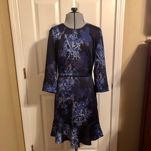 Banana Republic, Blue Floral Print Dress, Size 0